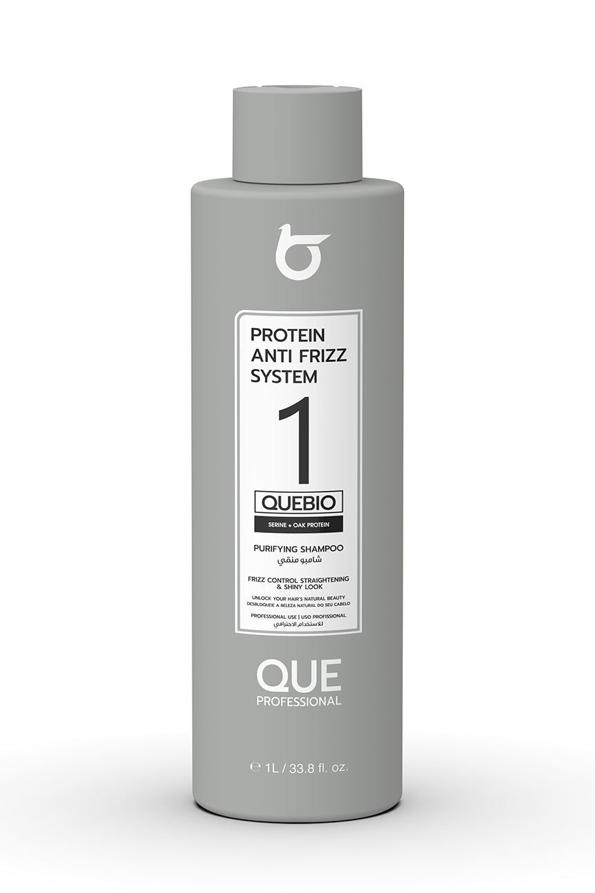 شامبو QUEBIO البروتيني المضاد للتجعد، 1 لتر، الخطوة 1